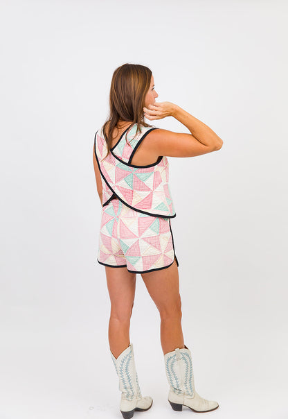 Pinwheel Varsity Short