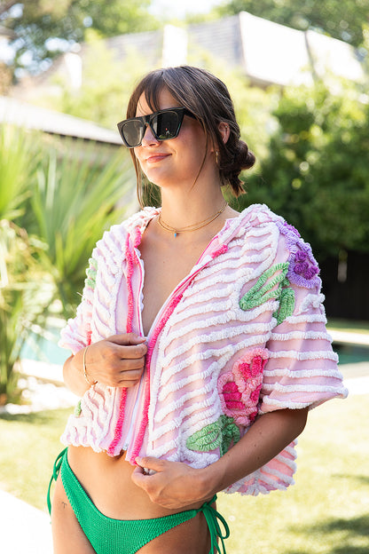Pretty as a Peacock Cropped Hoodie