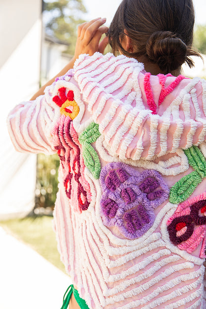 Pretty as a Peacock Cropped Hoodie